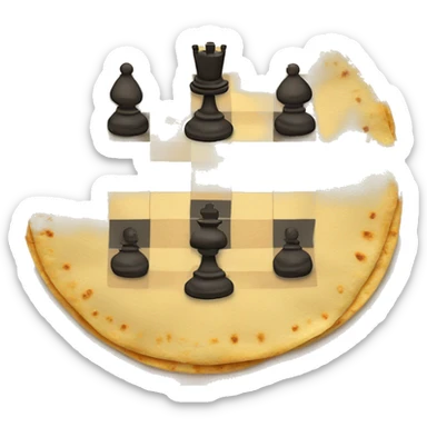 chess board on top of a tortilla sticker