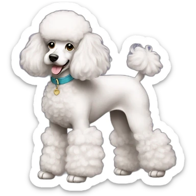 Dog Standart Poodle full body sticker
