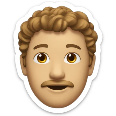 Une brique sur une joue sticker