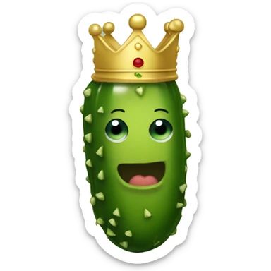 Pickle with crown sticker