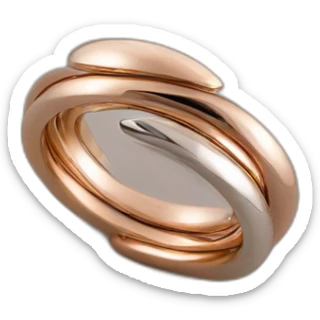 Cartier Trinity ring gold rose gold white gold sticker