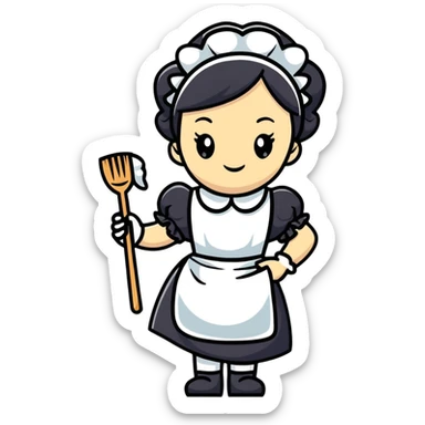 maid character sticker