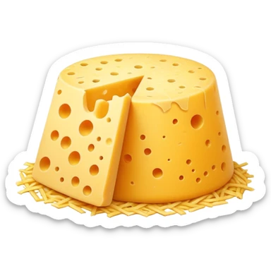 Grated cheese sticker