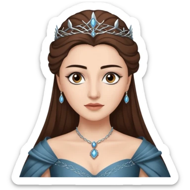 Hande Erçel as a lady from game of thrones from Starfall. Her eyes are gray. sticker