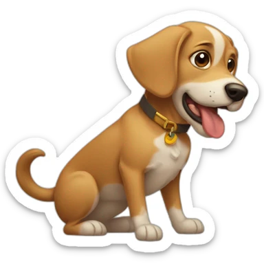 perro con vincha haciendo levantamiento de pesas sticker