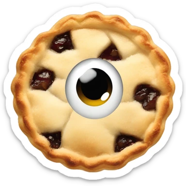 Mince pie with eyes cute sticker