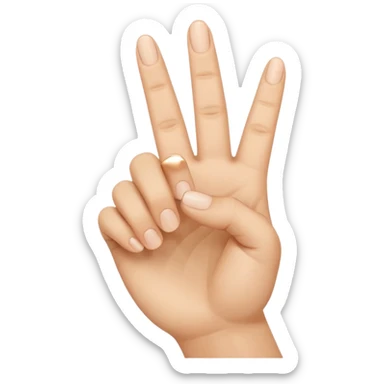 3 fingers emote one hand sticker