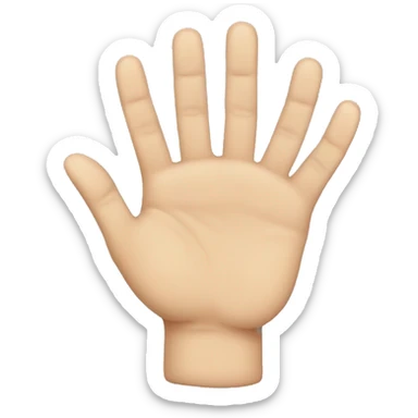 folded hand except middle finger and ring finger sticker