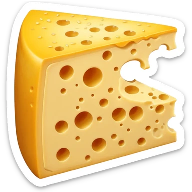 Cheese with a toupe sticker