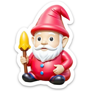   jeff koons style SPAM meat garden gnome inflatable  art sticker