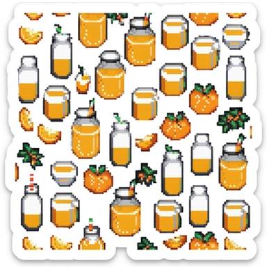 double stuffed orange juice sticker
