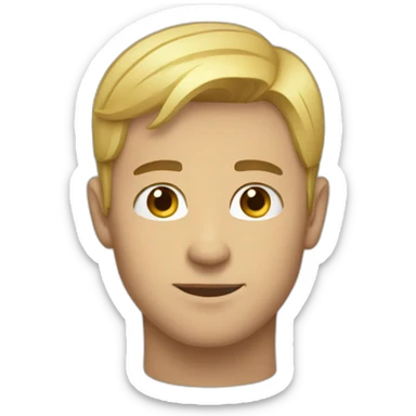 MAN FOCUSED FACIAL EXPRESSION BLOND SHORT HAIR IN HIS 30S sticker