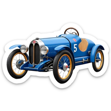  1931 Bugatti powerful racing cyclekart with advanced rugged independent suspension, power steering and disc brakes  sticker