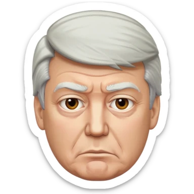 Donald Trump cross face sticker