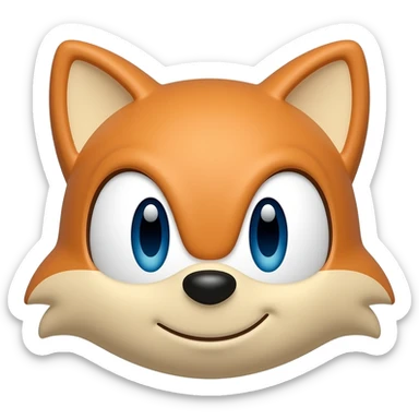 Make an Tails the fox from sonic the hedgehog emoji sticker