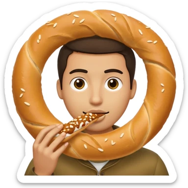 Simşt yiyen insan sticker