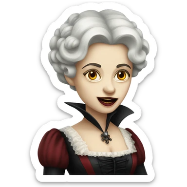 victorian lady vampire sticker