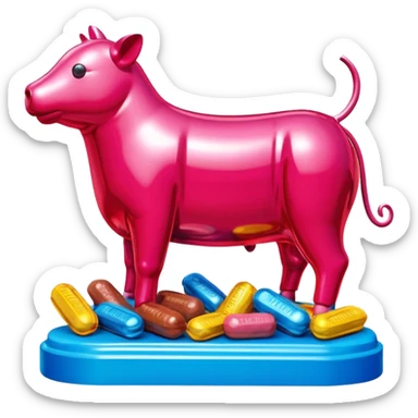  paris art city SPAM meat jeff koons style sculpture arty landscape  sticker