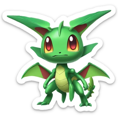 Cool Edgy Chibi Legendary Shiny Fakemon-Pokémon-Genesect-Flygon With Full Body Detailed High Quality sticker
