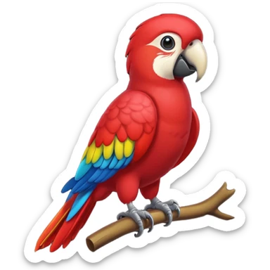 Ruby parrot sticker
