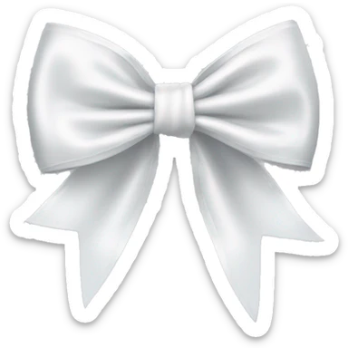 White satin bow sticker