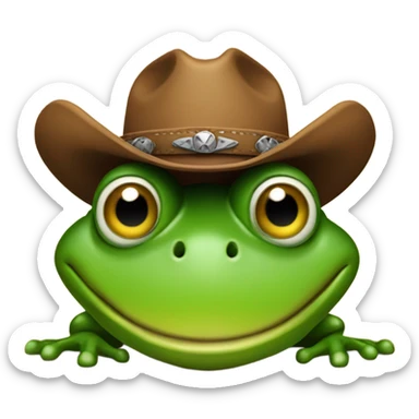 A cowboy frog sticker