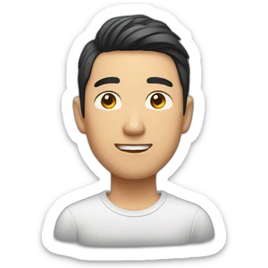 Handsome asian guy sticker