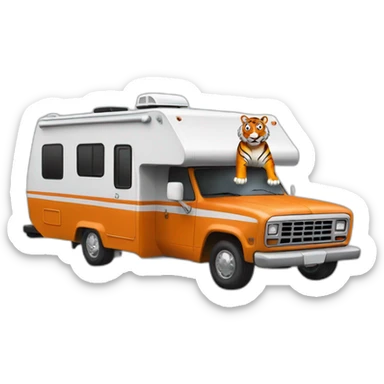 Clemson-tiger-driving-a-class-a-rv sticker