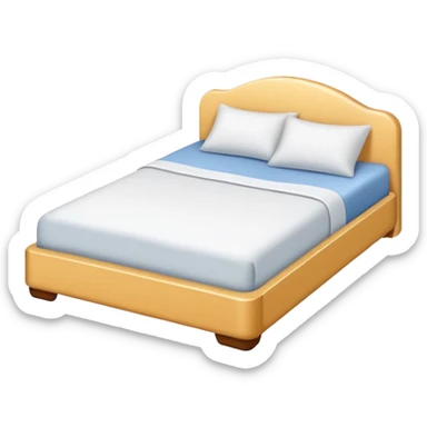 a bed, simple and clear, no text sticker
