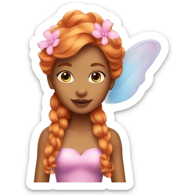 Beautiful ginger Barbie fairy sticker