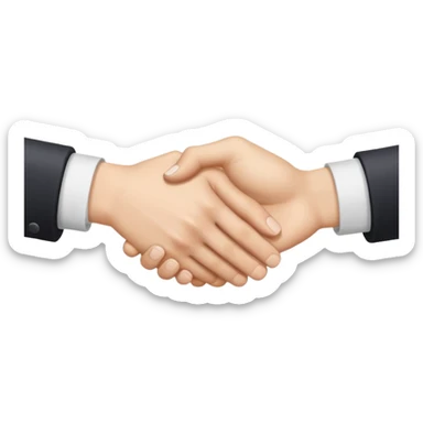 two white hands in a secret handshake sticker