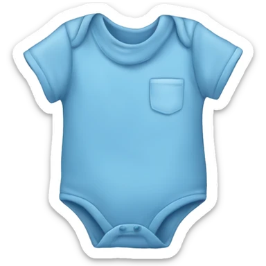 Plain blue baby’s onesie shirt sticker