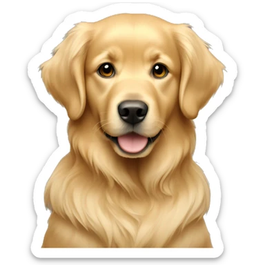 Golden Retriever with light hair girl sticker