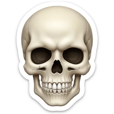 Skull face mind blown sticker