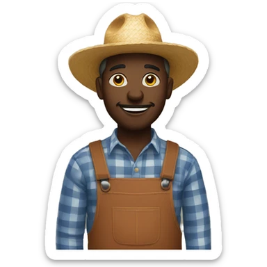 Black farmer welcoming sticker
