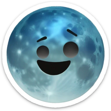 A blue moon with phone sticker