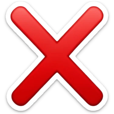 red X symbol sticker