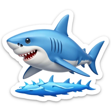 Shark with blue shoes sticker