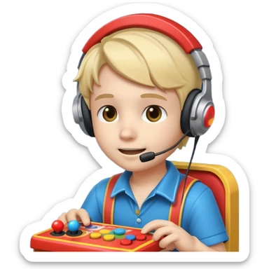 Retro Arcade Kid sticker