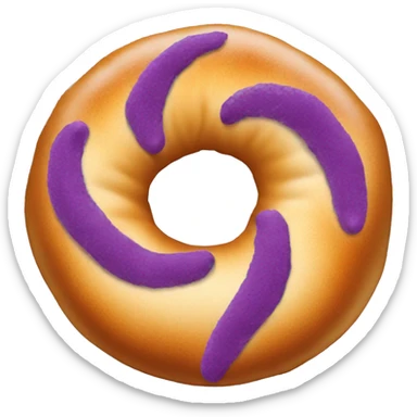 purple bagel sticker