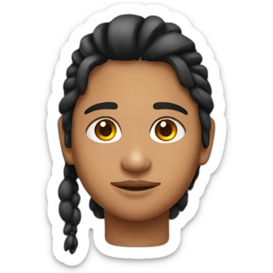 Emoji de un joven indigena con corona sticker