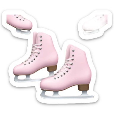 aesthetic pastel pink ice skates sticker
