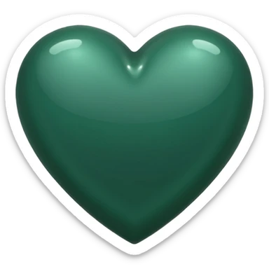 koyu yeşil kalp sticker