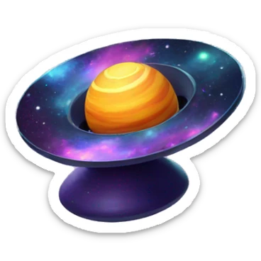 spinning top galaxy sticker