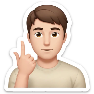 mr beast , explaining side looking, half body sticker