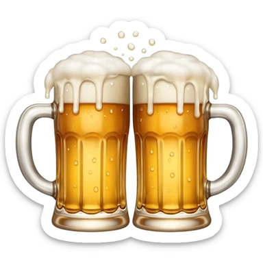 beer mugs cheers no face sticker