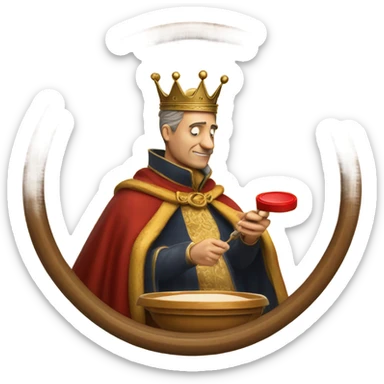 king wax sealing in circle sticker