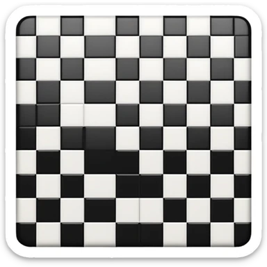 Light gray square with a checkered pattern sticker