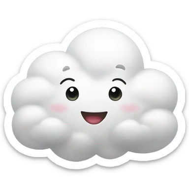 Happy cloud sticker
