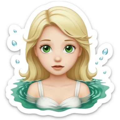 sad cs major who is a pretty girl with blond hair and green eyes drowning on ship sticker